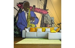 Φωτοταπετσαρία - Saxophonist in New York 200x154 εκ