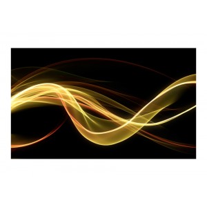 Φωτοταπετσαρία - Yellow wave form floating in dark 450Χ270εκ