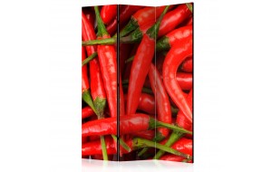 Παραβάν - διαχωριστικό χώρου με τρία τμήματα - chili pepper - background  135 x 172 ε&ka