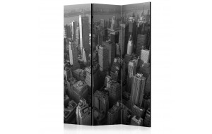Παραβάν - διαχωριστικό χώρου με τρία τμήματα - New York: skyscrapers (bird's eye view)  135 x 17