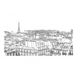 Ταπετσαρία XXL - Parisian's sketchbook 550x270 εκ