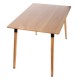 Ξύλινο mdf τραπέζι κουζίνας σε φυσική απόχρωση 120x80x75 εκ