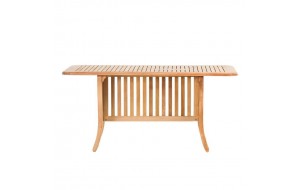 Τραπέζι σε φυσική απόχρωση από ξύλο teak 159x90x72 εκ
