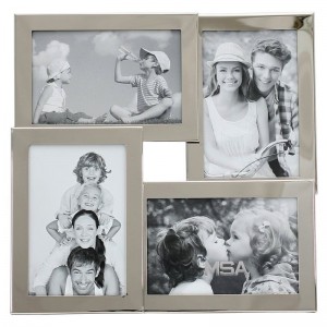 Bastet επάργυρη διακοσμητική κορνίζα για τέσσερις φωτογραφίες 10x15 εκ