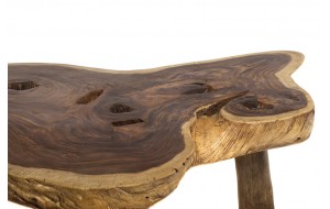 Τραπέζι σαλονιού ξύλινο suar σε καφέ απόχρωση 120x78x37.5 εκ