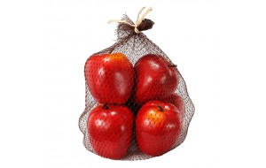 Διακοσμητικά μήλα κόκκινα σετ των έξι τεμαχίων 20x12 εκ
