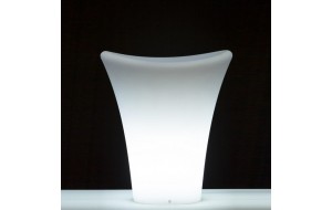 Διακοσμητικό led λευκό φωτιστικό σε σχήμα σαμπανιέρας 30 εκ