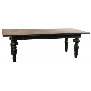 Τραπέζι ξύλινο σε φυσική απόχρωση και μαύρα πόδια 244x91x77 εκ 