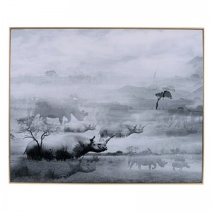 Πίνακας διακοσμητικός foggy με μεταλλικό πλαίσιο 150x5x125 εκ