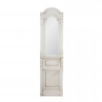 Καθρέπτης vintage ξύλινος λευκός σε σχήμα πόρτας 46x13x182 εκ