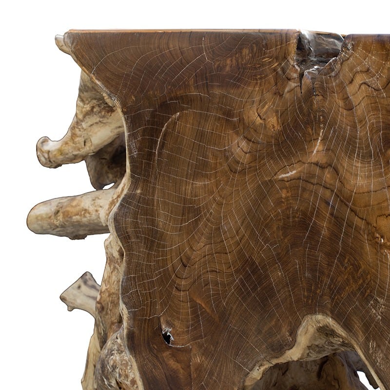 Vlal μασίφ τραπέζι σαλονιού σε σχήμα κορμού δέντρου σε φυσική απόχρωση 180x40x80 εκ
