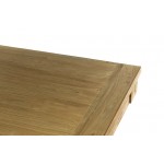 Ορθογώνιο επεκτεινόμενο τραπέζι από μασιφ ξύλο σε φυσική απόχρωση 180x100x78 εκ