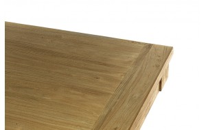 Ορθογώνιο επεκτεινόμενο τραπέζι από μασιφ ξύλο σε φυσική απόχρωση 180x100x78 εκ
