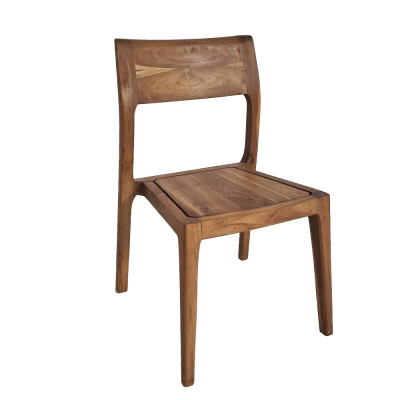 Munggur ξύλινη καρέκλα σε φυσική απόχρωση 47x55x83 εκ