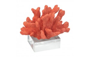 Διακοσμητικό επιτραπέζιο κοράλλι σε κόκκινο χρώμα 23x18x18 εκ