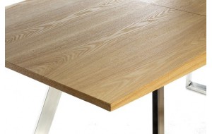 Ξύλινο τραπέζι ανοιγόμενο σε φυσική απόχρωση 130x80x76 εκ