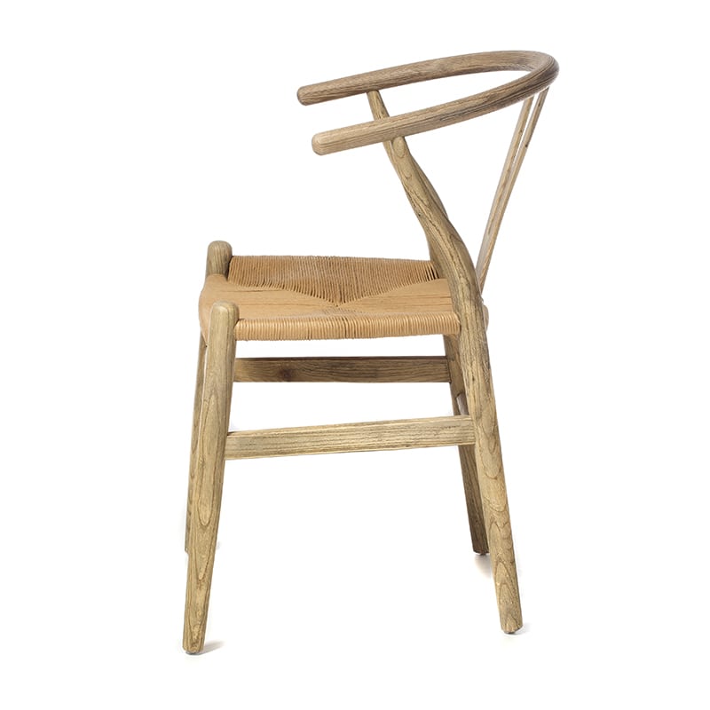 Καρέκλα countryside ξύλινη με ψάθινο κάθισμα 42x46x87 εκ