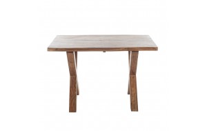 Pantheon ξύλινο ορθογώνιο τραπέζι σε φυσική απόχρωση 120x84x77 εκ