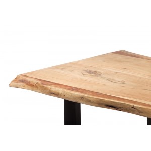 Industrial τραπέζι φαγητού από ξύλο και μέταλλο 250x95x75 εκ