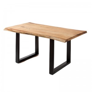 Industrial τραπέζι φαγητού από ξύλο και μέταλλο 250x95x75 εκ