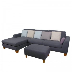 Υφασμάτινος γωνιακός καναπές σε γκρι χρώμα 285x160x85 εκ