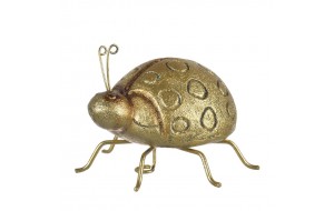 Διακοσμητική πασχαλίτσα μεταλλική Insect σε χρυσό 11x12x9 εκ