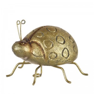 Διακοσμητική πασχαλίτσα μεταλλική Insect σε χρυσό 11x12x9 εκ