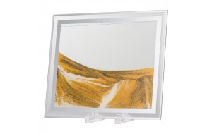 Διακοσμητικό καδράκι Moving Sand σε πορτοκαλί χρώμα 30x8x25 εκ