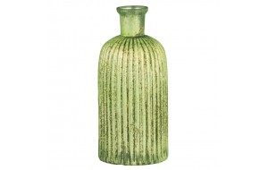 Μεταλλικό βάζο διακοσμητικό σε πράσινο χρώμα 10x10x23 εκ
