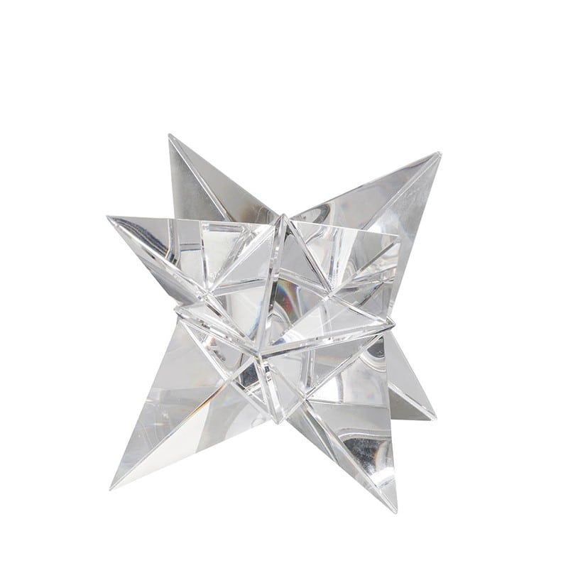Διακοσμητικό γυάλινο κρυστάλλινο σε σχήμα αστεριού 15 εκ
