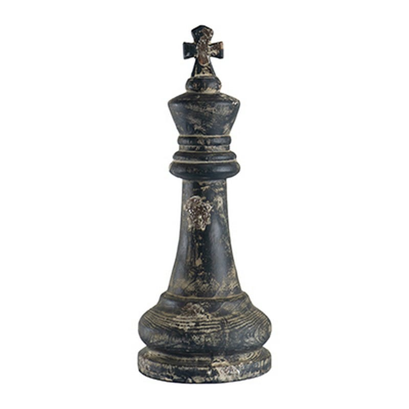 Vintage διακοσμητικό πιόνι σκακιού κεραμικό μαύρο αντικέ 61 εκ