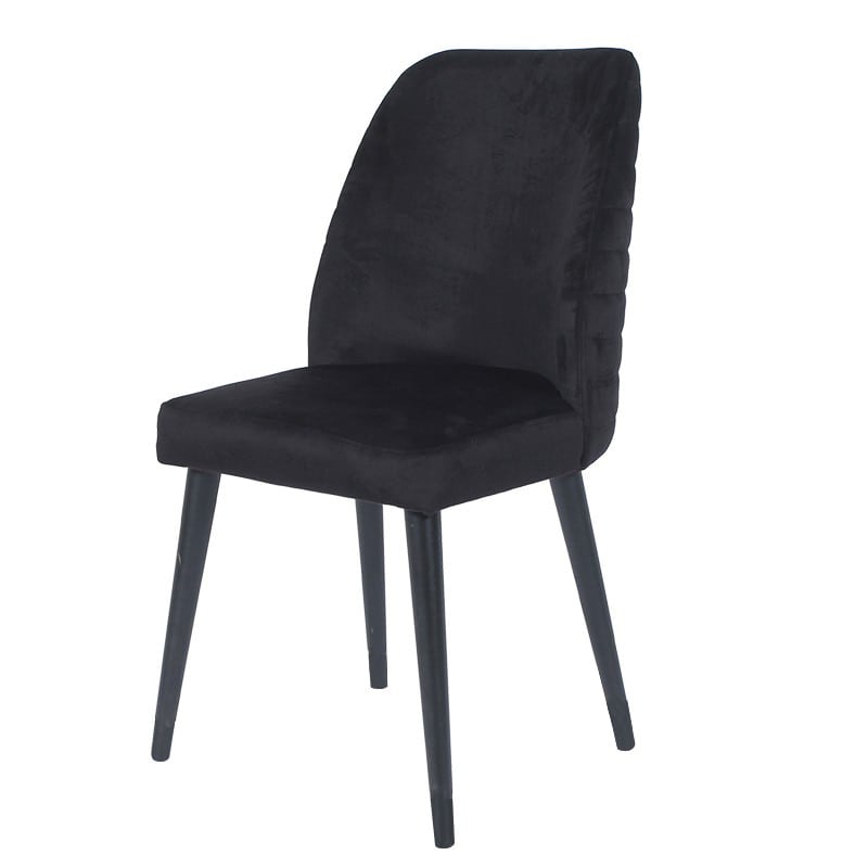 Tuktu καρέκλα βελούδινη μαύρη 49x55x90 εκ