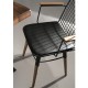 Πολυθρόνα μεταλλική μαύρη με ξύλινα πόδια και μπράτσα 50x52x75 εκ