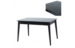 Τραπέζι lotus επεκτεινόμενο ξύλινο μαύρο 135x80x75 εκ