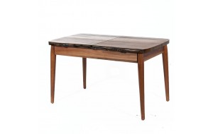 Soho τραπέζι επεκτεινόμενο ξύλινο σε καρυδί απόχρωση 130x80x75 εκ