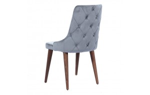 Ege ξύλινη καρέκλα με γκρι ύφασμα 53x64x95 εκ