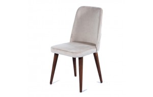 Lotus καρέκλα με ξύλινο σκελετό και υφασμάτινο κάθισμα σε μπεζ απόχρωση 49x60x90 εκ