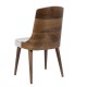 Rio ξύλινη καρέκλα με ύφασμα σε μπεζ χρώμα 52x63x94 εκ