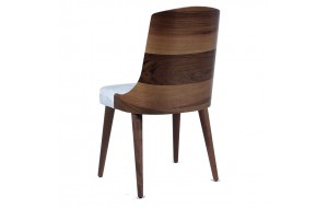 Rio ξύλινη καρέκλα τραπεζαρίας με εκρού ύφασμα 52x63x94 εκ