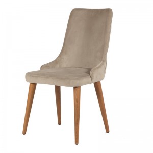Ege ξύλινη καρέκλα με εκρού ύφασμα 53x64x95 εκ