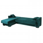 Porto Efor καναπές κρεβάτι γωνιακός βελούδινος 270x165x84 εκ