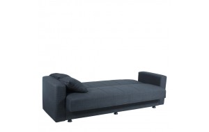 Καναπές dave κρεβάτι τριθέσιος με γκρι σκούρο ύφασμα  και ξύλινο σκελετό 214x78x78 εκ