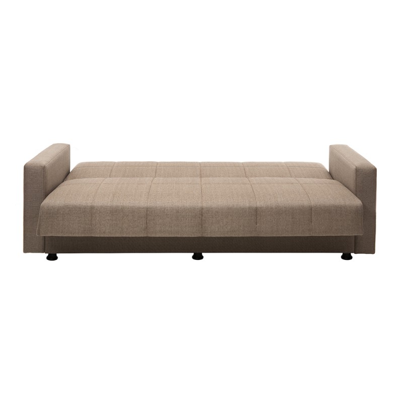 Dave τριθέσιος καναπές κρεβάτι σε καφέ χρώμα 210x80x80 εκ