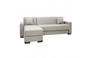 Marbella τριθέσιος γωνιακός καναπές κρεβάτι σε μπεζ χρώμα 235x150x90 εκ