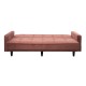 Enzo τριθέσιος καναπές κρεβάτι σε σομόν χρώμα 215x85x90 εκ