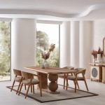 Acelya ξύλινο τραπέζι σε φυσική απόχρωση 217x100x77 εκ