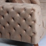 Καναπές γωνιακός με toronto ύφασμα σε μπεζ απόχρωση με ξύλινο σκελετό 300x160x70 εκ
