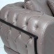 Καναπές τετραθέσιος με τεχνόδερμα γκρι απόχρωσης 275x95x72 εκ