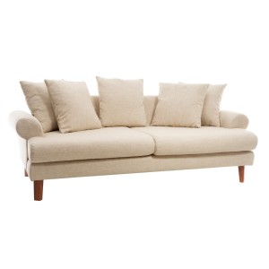 UK Sofa τριθέσιος καναπές σε μπεζ χρώμα 210x100x75 εκ