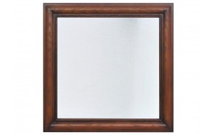 Καθρέπτης τοίχου με καφέ ξύλινο περίγραμμα 82x82 εκ 